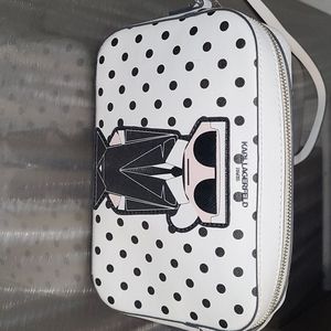 KARL LAGERFELD LOGO CROSS BODY POLKA DOT BAG🖤🤍